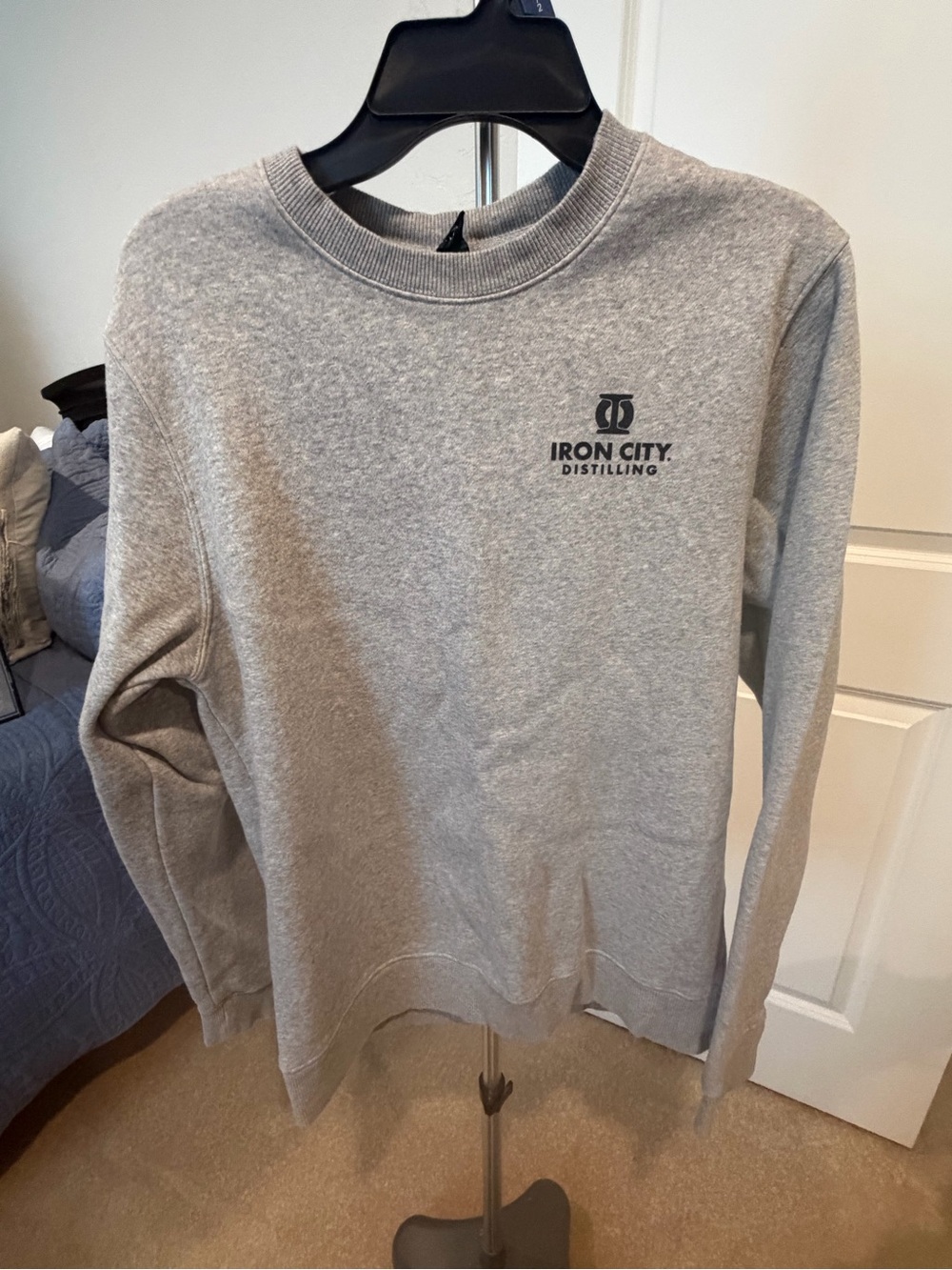 Source Unknown Light Gray Iron City Distilling Crewneck Sweatshirt